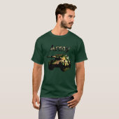 Char d'armée en kaki vert, T-shirt Unisex (Devant entier)