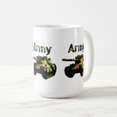 Char d'armée vert kaki, Mug de café (Devant droit)
