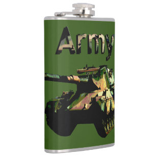Char de l'armée de kaki vert, flacon de hanche