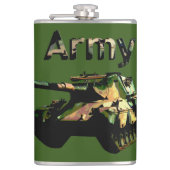 Char de l'armée de kaki vert, flacon de hanche (Devant)