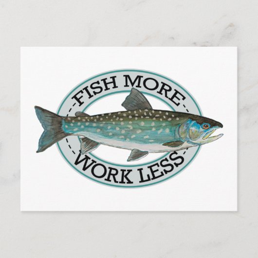 Char Vissen Briefkaart (Voorkant)