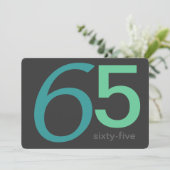 Charbon et Blue Custom 65e Invitation anniversaire (Debout devant)