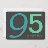 Charbon et Blue Custom 95th Birthday Invitation (Devant)