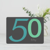 Charbon et Blue Custom Invitation 50e anniversaire (Debout devant)