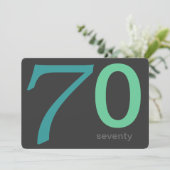 Charbon et Blue Custom Invitation 70e anniversaire (Debout devant)