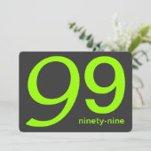 Charbon et Lime Custom 99e Invitation anniversaire (Debout devant)