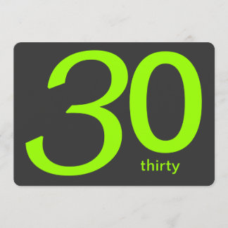 Charbon et Lime Custom Invitation 30e anniversaire