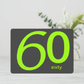 Charbon et Lime Custom Invitation 60e anniversaire (Debout devant)
