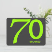 Charbon et Lime Custom Invitation 70e anniversaire (Debout devant)