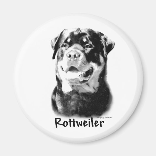Charbon Rottweiler - Magnet (Devant)