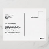 Charcoal and Rose Gold Cozy Vibes Retro Christmas Folie Feestdagen Briefkaart (Achterkant)