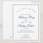 Charcoal Ani Ledodi Arch Jewish Wedding Invitation Kaart (Voorkant / Achterkant)