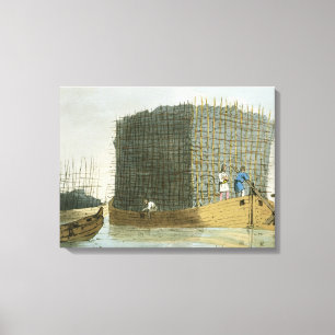 Charcoal Bark , gelanceerd door de kunstenaar , pu Canvas Afdruk