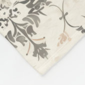 Charcoal & Blush French Damask Fleece Blanket (Hoek)