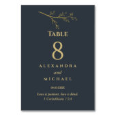 Charcoal Botanical Christian Wedding Kaart (Achterkant)