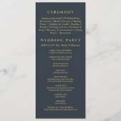 Charcoal Botanical Minimalist Christian Wedding Programma (Achterkant)