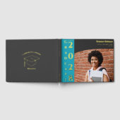 Charcoal Brown Modern Photo Graduation Party Gold (Complet)