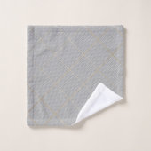 CHARCOAL GOLD ABSTRACT CIRCLES GRID BATH TOWEL SET BAD HANDDOEK (Wasdoekje)
