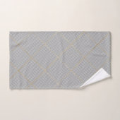CHARCOAL GOLD ABSTRACT CIRCLES GRID BATH TOWEL SET BAD HANDDOEK (Handdoek)
