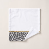 CHARCOAL GOLD PEBBLE BATHROOM TOWEL SET BAD HANDDOEK (Wasdoekje)
