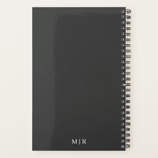 Charcoal Gray 2026 Planner | Custom Initials (Dos)