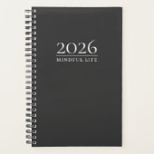 Charcoal Gray 2026 Planner | Custom Initials (Devant)