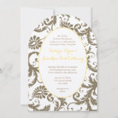 Charcoal Gray and Yellow Wedding Invitations Kaart (Voorkant)