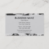 Charcoal Gray Camo Camouflage Name Persoonlijk Visitekaartje (Achterkant)