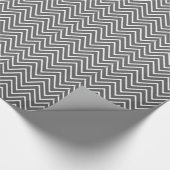 Charcoal Gray Chevron Pattern 2 Cadeaupapier (Hoek)