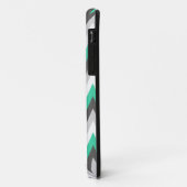 CHARCOAL GRAY EN GREEN CHEVRON Case-Mate iPhone CASE (Achterkant/links)