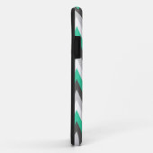 CHARCOAL GRAY EN GREEN CHEVRON Case-Mate iPhone CASE (Achterkant/rechts)