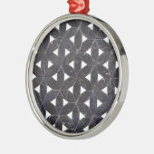 Charcoal Gray Mosaic | levenspatroon Metalen Ornament (Links)