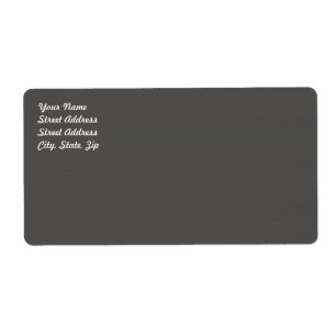 Charcoal Gray Shipping Label