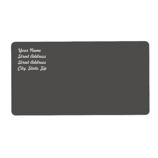 Charcoal Gray Shipping Label (Voorkant)
