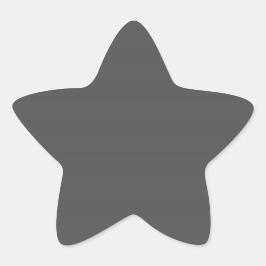 Charcoal Gray Star Sticker (Voorkant)