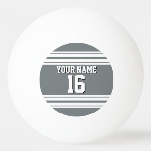 Charcoal Gray White Team Jersey Pingpongballen
