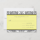 Charcoal Grey & Mariage Jaune RSVP (Devant)