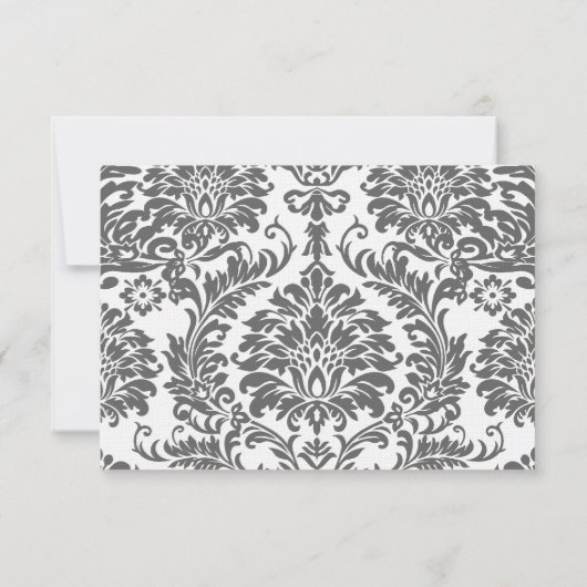 Charcoal Grey & Mariage Jaune RSVP (Dos)