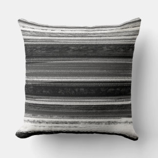 Charcoal Grey Textured Abstract Stripe Pattern Kussen