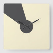Charcoal keyhole Wall clock Vierkante Klok (Voorkant)