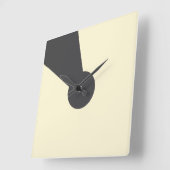 Charcoal keyhole Wall clock Vierkante Klok (Hoek)