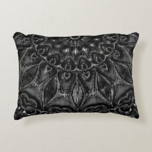 Charcoal Mandala Accent Kussen