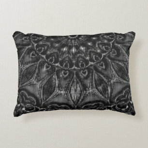 Charcoal Mandala Accent Pillow Accent Kussen