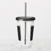 Charcoal Mandala Acryltumbler Acryl Drinkbeker (Rechts)