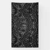 Charcoal Mandala Banner (Verticaal)