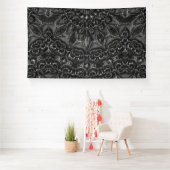 Charcoal Mandala Banner (Insitu)