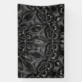 Charcoal Mandala Banner (Verticaal)