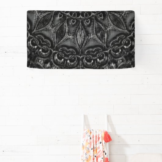 Charcoal Mandala Banner (Insitu)
