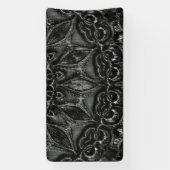 Charcoal Mandala Banner (Verticaal)