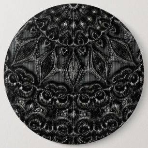 Charcoal Mandala Button